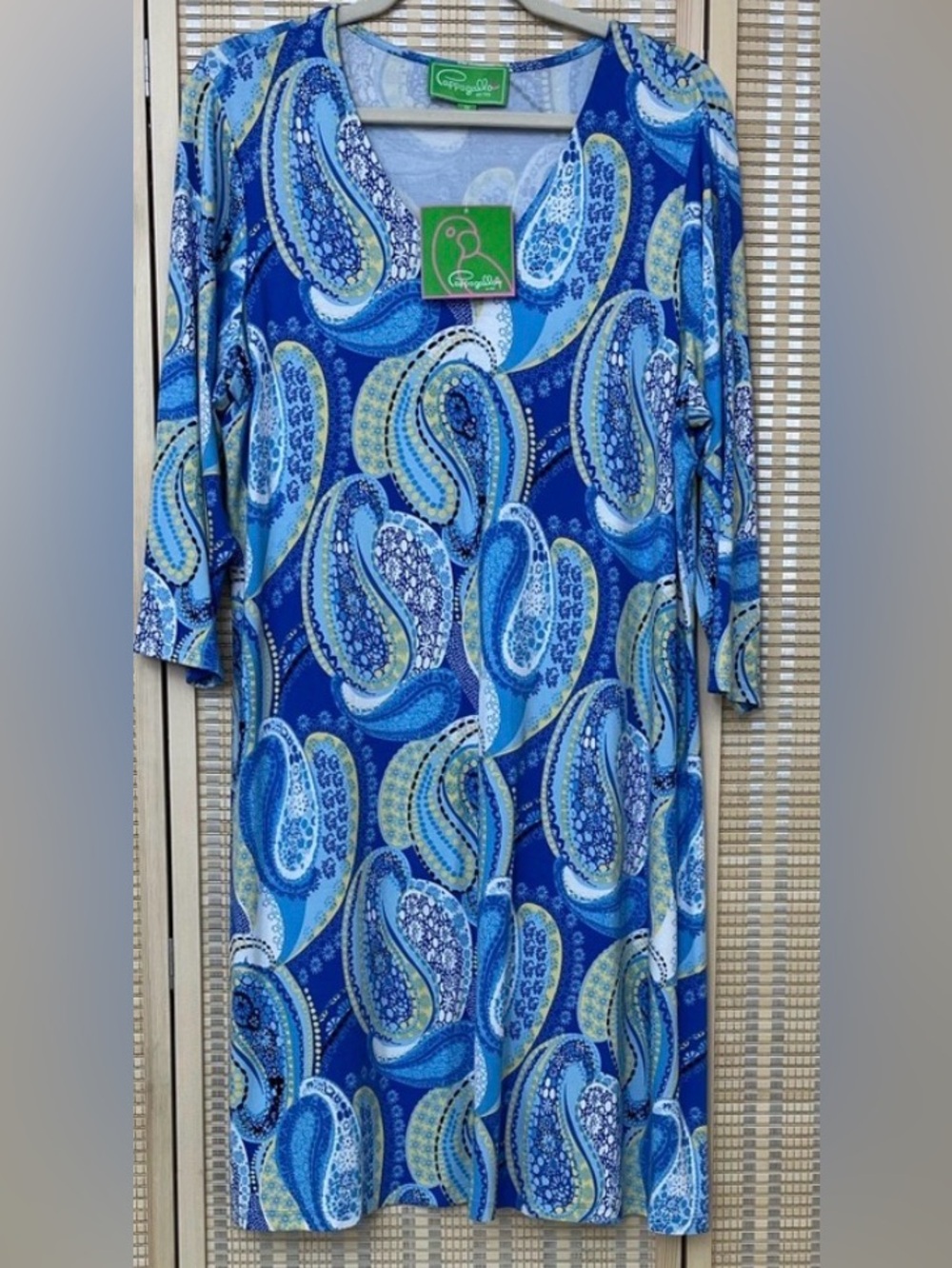 New Pappagallo Jersey V-Neck Dress 1X